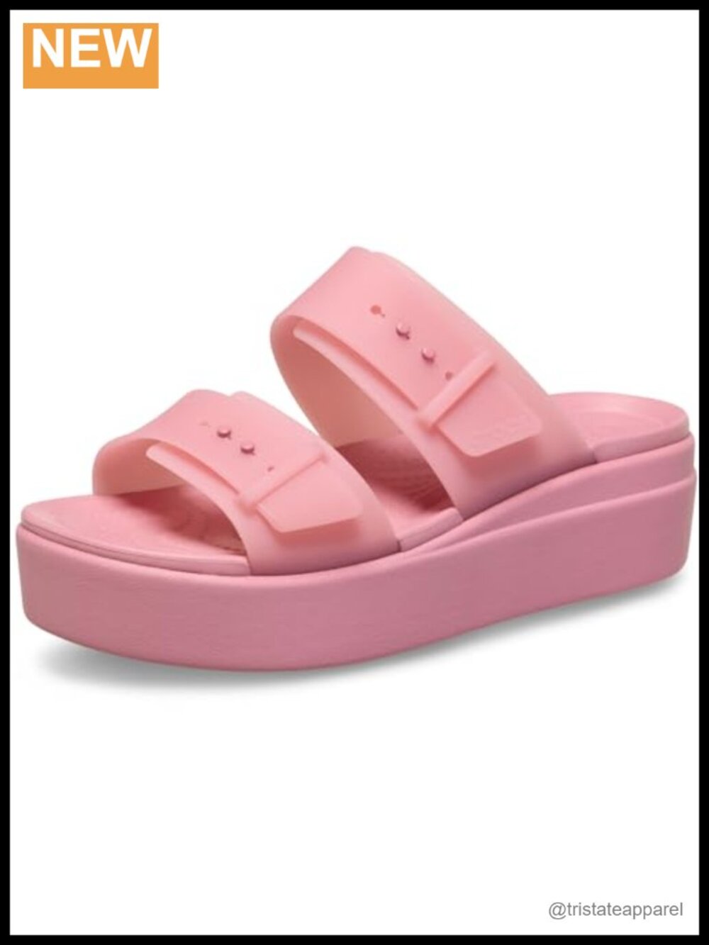 Crocs Brooklyn Buckle Low Wedge Platform Sandal LiteRide Comfort